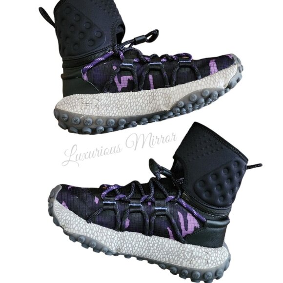 Under Armour Drawcord Fat Tire HOVR Summit Black Purple Boots Unisex Sz 3.5 M/5W - Picture 6 of 11